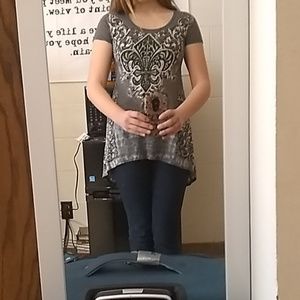 High low rhinestone shirt